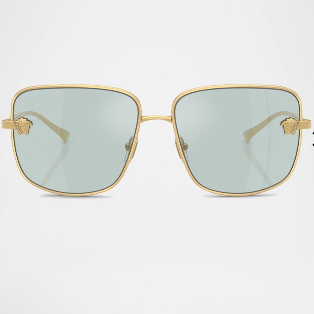 Versace VE2282 Gold Square Metal Sunglasses
